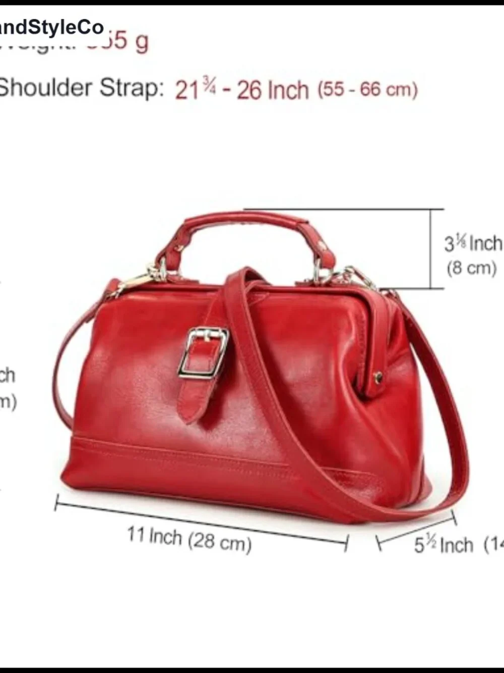 Full Grain Leather Doctor Bag Purse Women Top Handle Vintage Handbag Shoulder